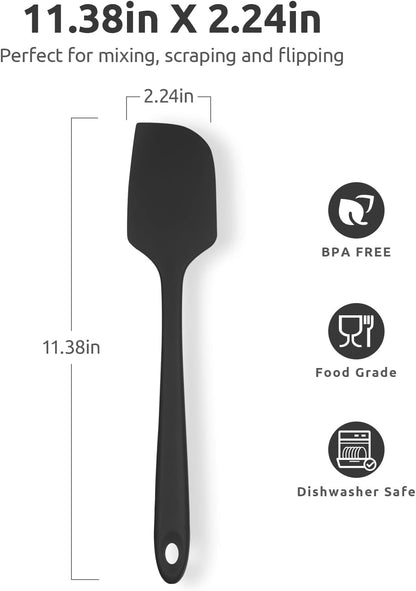 Silicone Large Spatula, 600ºF High Temp Scraper, 11.38in, Aqua Sky | Food Grade Heat Resistant Silicon, Seamless Flexible Plastic Spatula Kitchen Use, Rubber Scraper for Baking Cooking Mixing