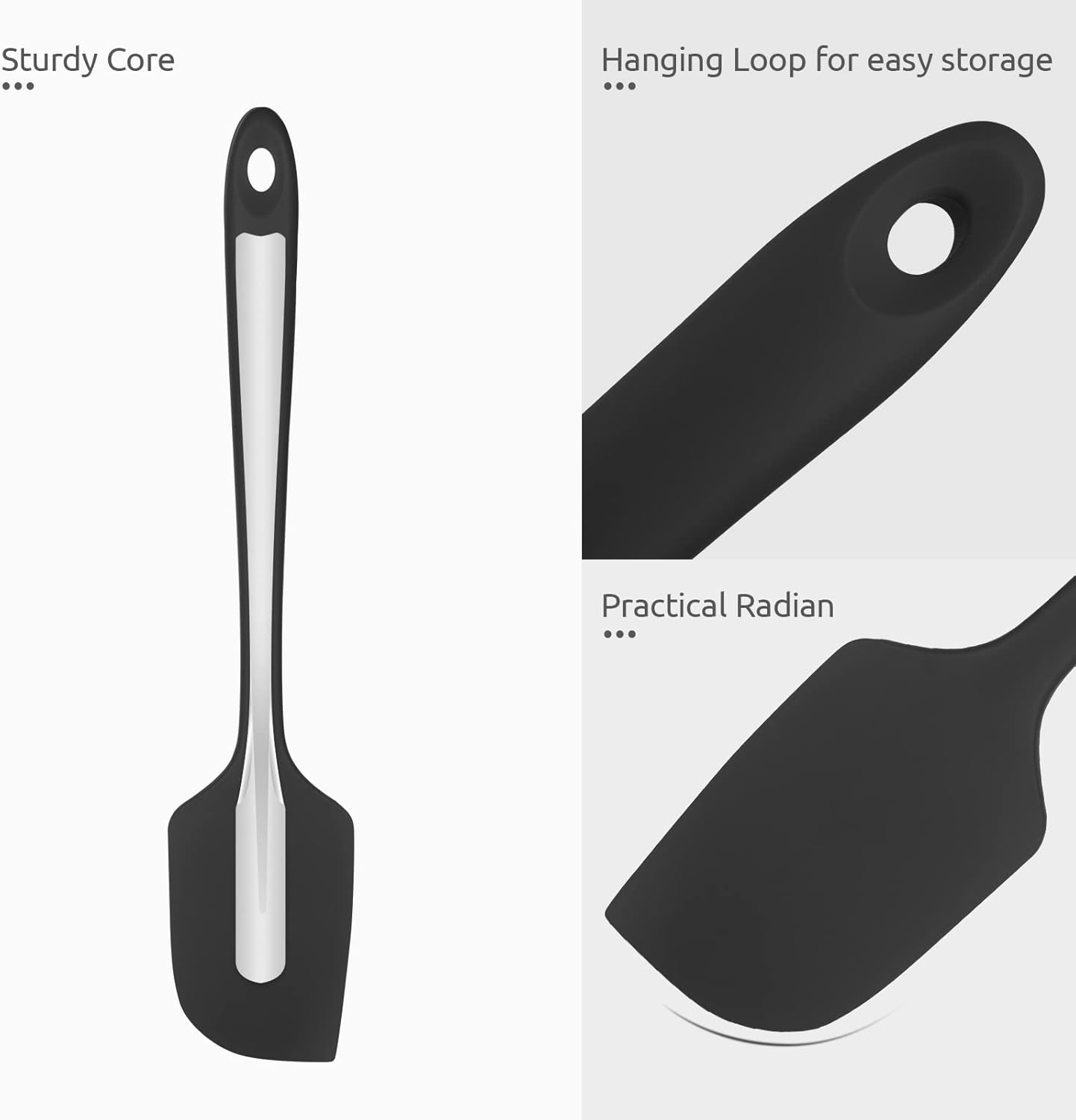 Silicone Large Spatula, 600ºF High Temp Scraper, 11.38in, Aqua Sky | Food Grade Heat Resistant Silicon, Seamless Flexible Plastic Spatula Kitchen Use, Rubber Scraper for Baking Cooking Mixing