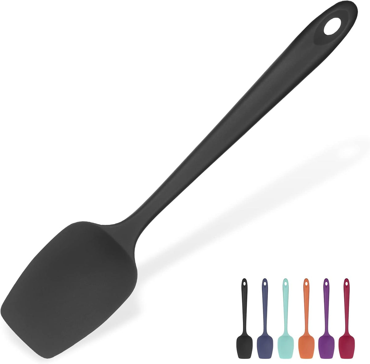 Silicone Large Spatula, 600ºF High Temp Scraper, 11.38in, Aqua Sky | Food Grade Heat Resistant Silicon, Seamless Flexible Plastic Spatula Kitchen Use, Rubber Scraper for Baking Cooking Mixing