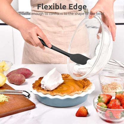 Silicone Large Spatula, 600ºF High Temp Scraper, 11.38in, Aqua Sky | Food Grade Heat Resistant Silicon, Seamless Flexible Plastic Spatula Kitchen Use, Rubber Scraper for Baking Cooking Mixing