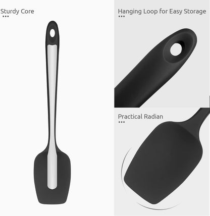 Silicone Large Spatula, 600ºF High Temp Scraper, 11.38in, Aqua Sky | Food Grade Heat Resistant Silicon, Seamless Flexible Plastic Spatula Kitchen Use, Rubber Scraper for Baking Cooking Mixing