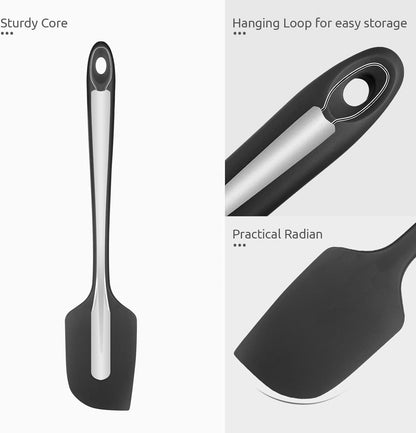 Silicone Large Spatula, 600ºF High Temp Scraper, 11.38in, Aqua Sky | Food Grade Heat Resistant Silicon, Seamless Flexible Plastic Spatula Kitchen Use, Rubber Scraper for Baking Cooking Mixing
