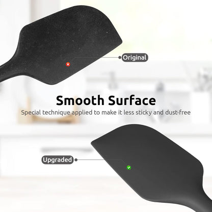 Silicone Large Spatula, 600ºF High Temp Scraper, 11.38in, Aqua Sky | Food Grade Heat Resistant Silicon, Seamless Flexible Plastic Spatula Kitchen Use, Rubber Scraper for Baking Cooking Mixing