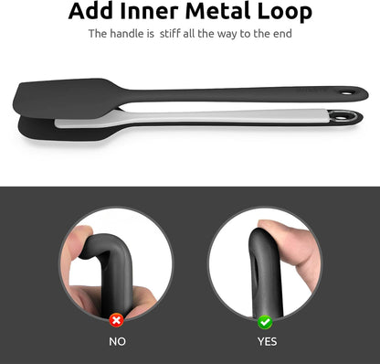 Silicone Large Spatula, 600ºF High Temp Scraper, 11.38in, Aqua Sky | Food Grade Heat Resistant Silicon, Seamless Flexible Plastic Spatula Kitchen Use, Rubber Scraper for Baking Cooking Mixing