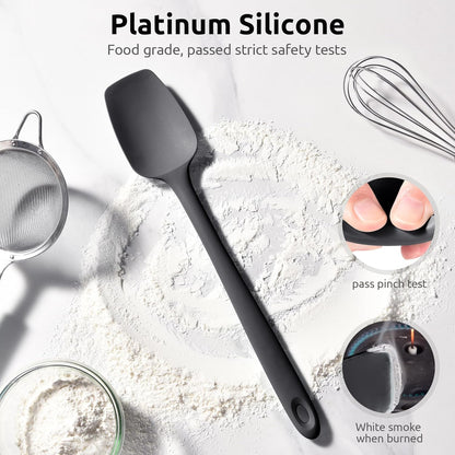 Silicone Large Spatula, 600ºF High Temp Scraper, 11.38in, Aqua Sky | Food Grade Heat Resistant Silicon, Seamless Flexible Plastic Spatula Kitchen Use, Rubber Scraper for Baking Cooking Mixing