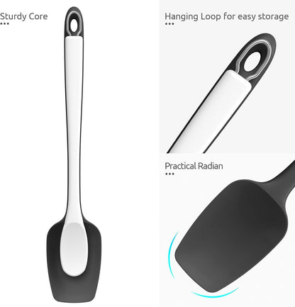 Silicone Large Spatula, 600ºF High Temp Scraper, 11.38in, Aqua Sky | Food Grade Heat Resistant Silicon, Seamless Flexible Plastic Spatula Kitchen Use, Rubber Scraper for Baking Cooking Mixing