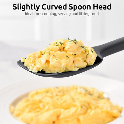 Silicone Large Spatula, 600ºF High Temp Scraper, 11.38in, Aqua Sky | Food Grade Heat Resistant Silicon, Seamless Flexible Plastic Spatula Kitchen Use, Rubber Scraper for Baking Cooking Mixing