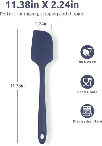 Silicone Large Spatula, 600ºF High Temp Scraper, 11.38in, Aqua Sky | Food Grade Heat Resistant Silicon, Seamless Flexible Plastic Spatula Kitchen Use, Rubber Scraper for Baking Cooking Mixing