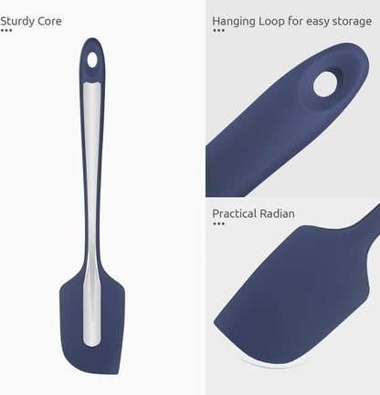 Silicone Large Spatula, 600ºF High Temp Scraper, 11.38in, Aqua Sky | Food Grade Heat Resistant Silicon, Seamless Flexible Plastic Spatula Kitchen Use, Rubber Scraper for Baking Cooking Mixing