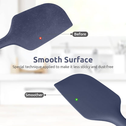 Silicone Large Spatula, 600ºF High Temp Scraper, 11.38in, Aqua Sky | Food Grade Heat Resistant Silicon, Seamless Flexible Plastic Spatula Kitchen Use, Rubber Scraper for Baking Cooking Mixing
