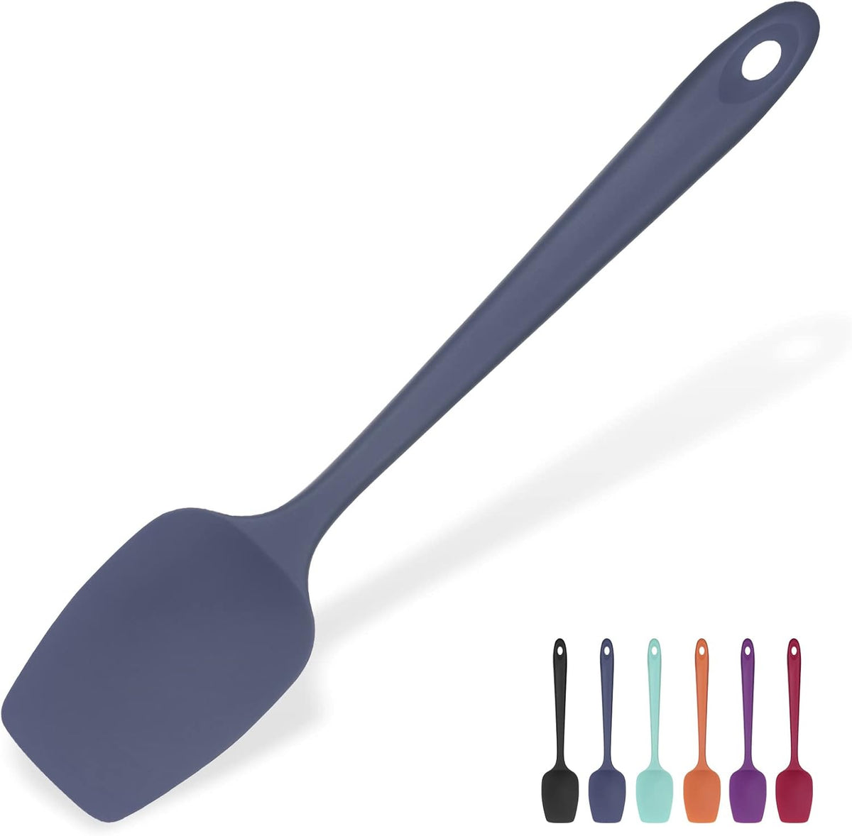 Silicone Large Spatula, 600ºF High Temp Scraper, 11.38in, Aqua Sky | Food Grade Heat Resistant Silicon, Seamless Flexible Plastic Spatula Kitchen Use, Rubber Scraper for Baking Cooking Mixing