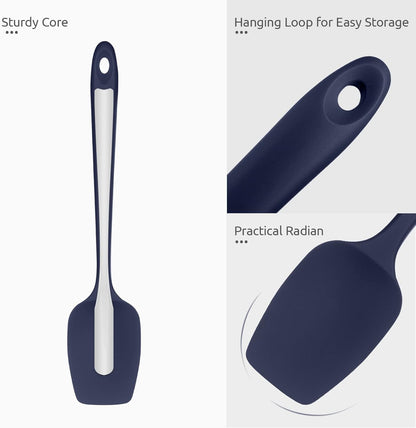 Silicone Large Spatula, 600ºF High Temp Scraper, 11.38in, Aqua Sky | Food Grade Heat Resistant Silicon, Seamless Flexible Plastic Spatula Kitchen Use, Rubber Scraper for Baking Cooking Mixing