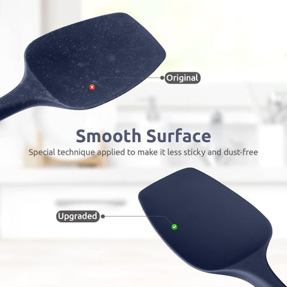 Silicone Large Spatula, 600ºF High Temp Scraper, 11.38in, Aqua Sky | Food Grade Heat Resistant Silicon, Seamless Flexible Plastic Spatula Kitchen Use, Rubber Scraper for Baking Cooking Mixing