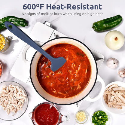 Silicone Large Spatula, 600ºF High Temp Scraper, 11.38in, Aqua Sky | Food Grade Heat Resistant Silicon, Seamless Flexible Plastic Spatula Kitchen Use, Rubber Scraper for Baking Cooking Mixing