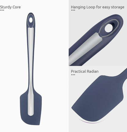 Silicone Large Spatula, 600ºF High Temp Scraper, 11.38in, Aqua Sky | Food Grade Heat Resistant Silicon, Seamless Flexible Plastic Spatula Kitchen Use, Rubber Scraper for Baking Cooking Mixing