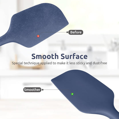 Silicone Large Spatula, 600ºF High Temp Scraper, 11.38in, Aqua Sky | Food Grade Heat Resistant Silicon, Seamless Flexible Plastic Spatula Kitchen Use, Rubber Scraper for Baking Cooking Mixing