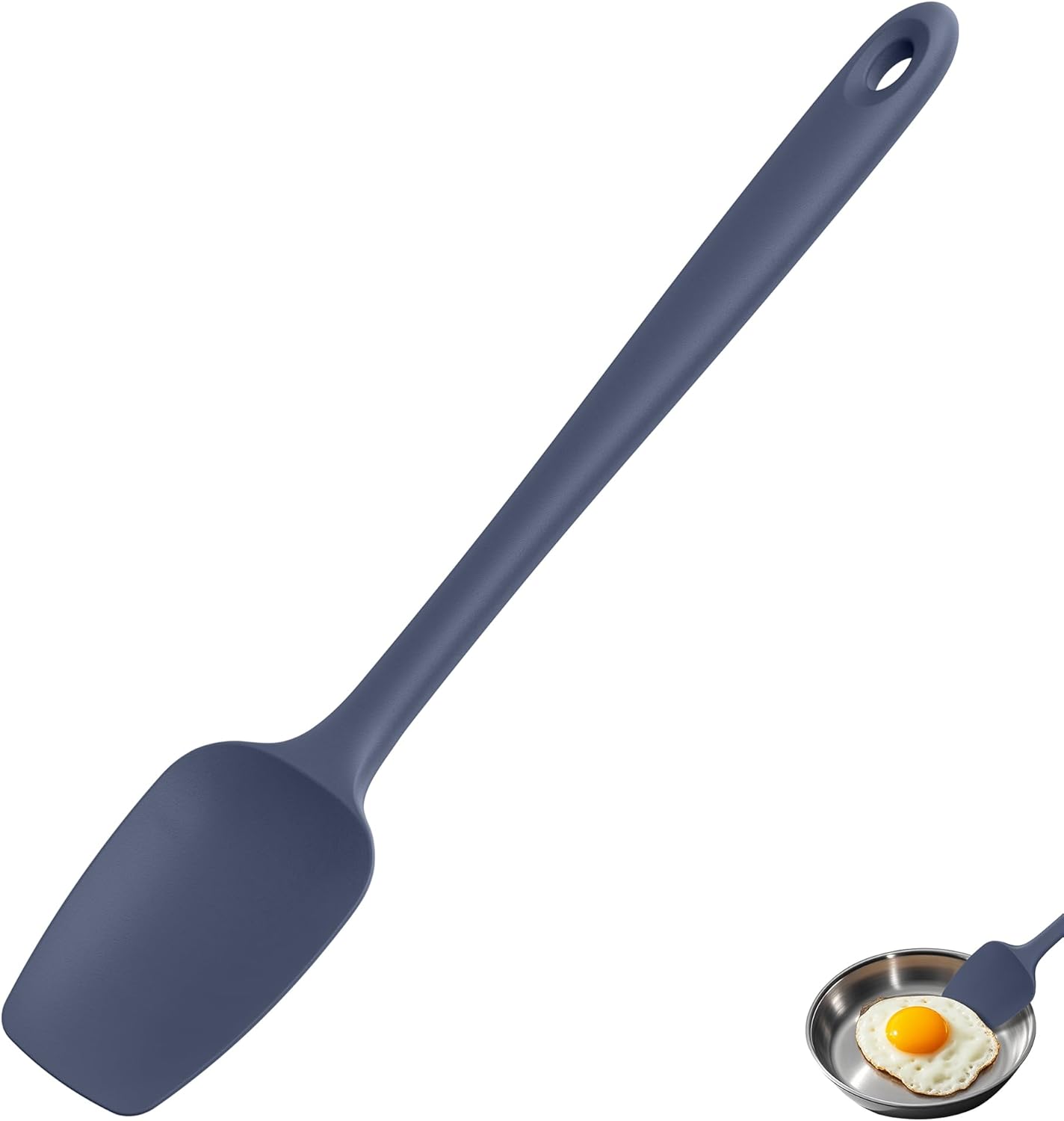 Silicone Large Spatula, 600ºF High Temp Scraper, 11.38in, Aqua Sky | Food Grade Heat Resistant Silicon, Seamless Flexible Plastic Spatula Kitchen Use, Rubber Scraper for Baking Cooking Mixing