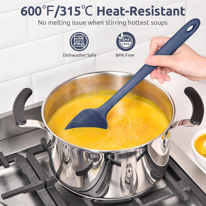 Silicone Large Spatula, 600ºF High Temp Scraper, 11.38in, Aqua Sky | Food Grade Heat Resistant Silicon, Seamless Flexible Plastic Spatula Kitchen Use, Rubber Scraper for Baking Cooking Mixing