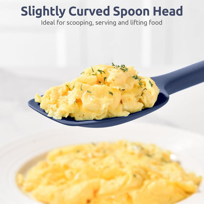 Silicone Large Spatula, 600ºF High Temp Scraper, 11.38in, Aqua Sky | Food Grade Heat Resistant Silicon, Seamless Flexible Plastic Spatula Kitchen Use, Rubber Scraper for Baking Cooking Mixing