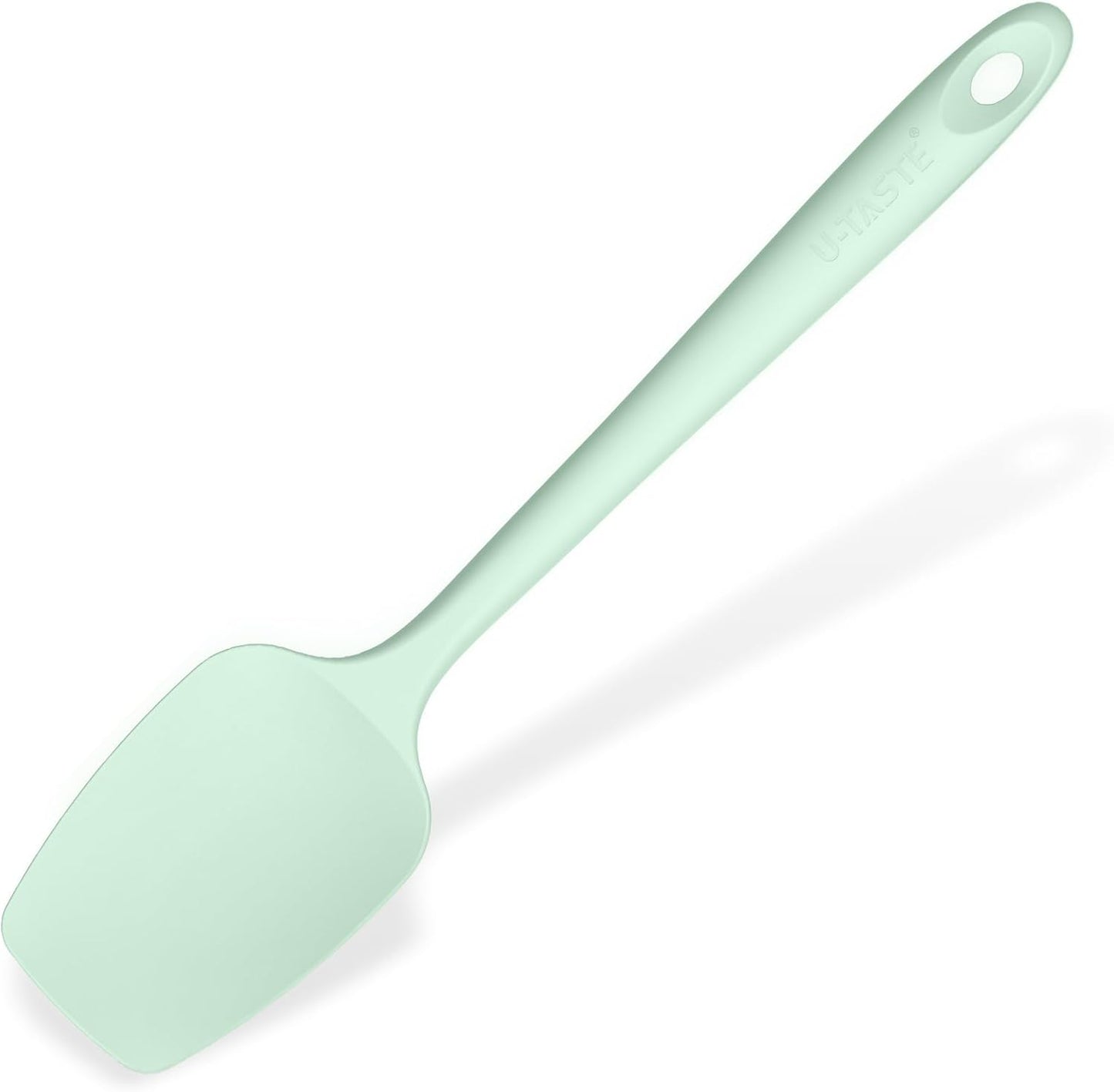 Silicone Large Spatula, 600ºF High Temp Scraper, 11.38in, Aqua Sky | Food Grade Heat Resistant Silicon, Seamless Flexible Plastic Spatula Kitchen Use, Rubber Scraper for Baking Cooking Mixing