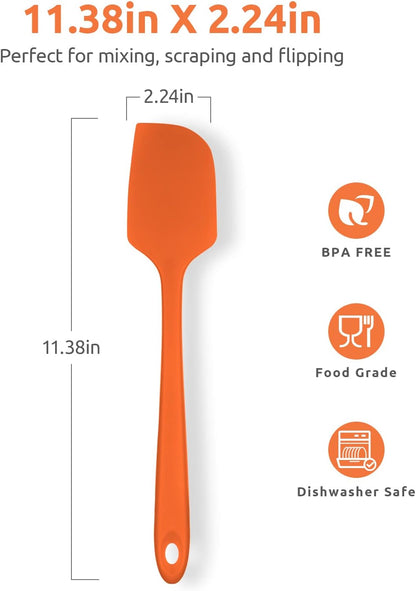 Silicone Large Spatula, 600ºF High Temp Scraper, 11.38in, Aqua Sky | Food Grade Heat Resistant Silicon, Seamless Flexible Plastic Spatula Kitchen Use, Rubber Scraper for Baking Cooking Mixing