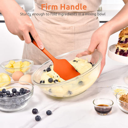 Silicone Large Spatula, 600ºF High Temp Scraper, 11.38in, Aqua Sky | Food Grade Heat Resistant Silicon, Seamless Flexible Plastic Spatula Kitchen Use, Rubber Scraper for Baking Cooking Mixing