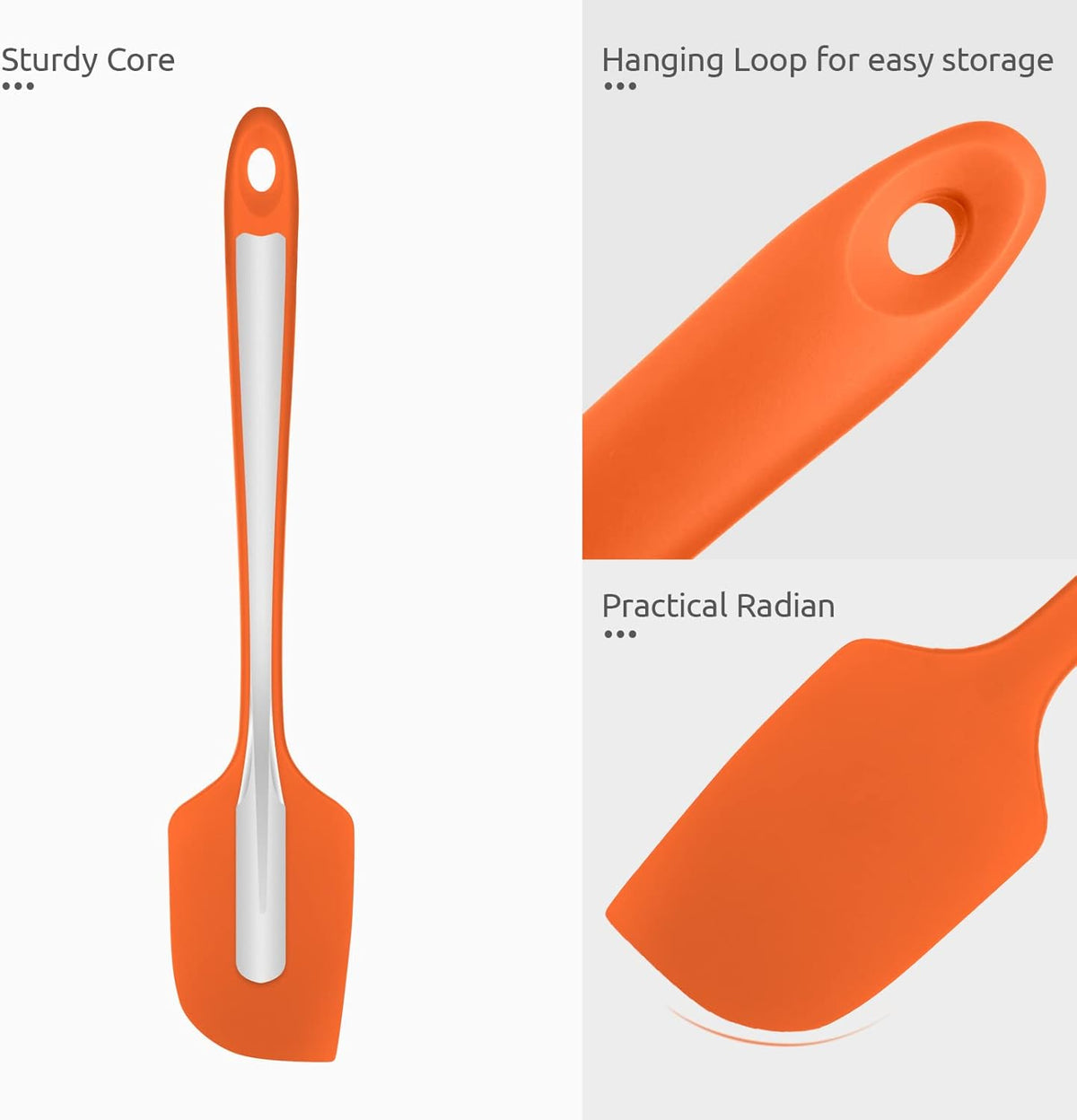 Silicone Large Spatula, 600ºF High Temp Scraper, 11.38in, Aqua Sky | Food Grade Heat Resistant Silicon, Seamless Flexible Plastic Spatula Kitchen Use, Rubber Scraper for Baking Cooking Mixing