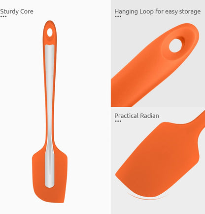 Silicone Large Spatula, 600ºF High Temp Scraper, 11.38in, Aqua Sky | Food Grade Heat Resistant Silicon, Seamless Flexible Plastic Spatula Kitchen Use, Rubber Scraper for Baking Cooking Mixing