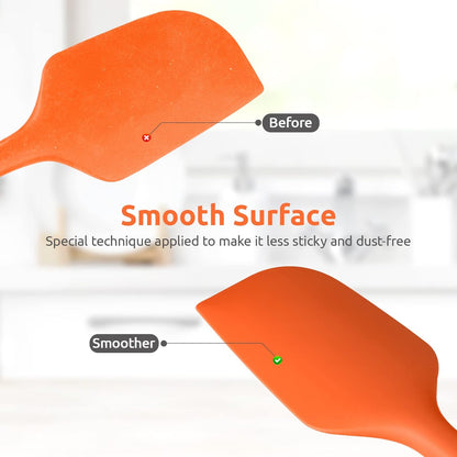 Silicone Large Spatula, 600ºF High Temp Scraper, 11.38in, Aqua Sky | Food Grade Heat Resistant Silicon, Seamless Flexible Plastic Spatula Kitchen Use, Rubber Scraper for Baking Cooking Mixing