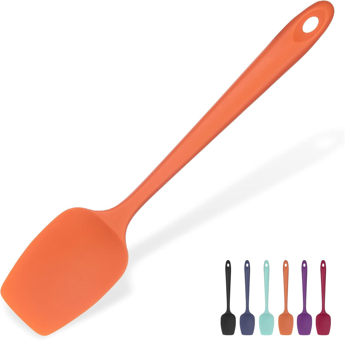 Silicone Large Spatula, 600ºF High Temp Scraper, 11.38in, Aqua Sky | Food Grade Heat Resistant Silicon, Seamless Flexible Plastic Spatula Kitchen Use, Rubber Scraper for Baking Cooking Mixing