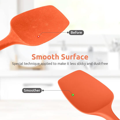 Silicone Large Spatula, 600ºF High Temp Scraper, 11.38in, Aqua Sky | Food Grade Heat Resistant Silicon, Seamless Flexible Plastic Spatula Kitchen Use, Rubber Scraper for Baking Cooking Mixing