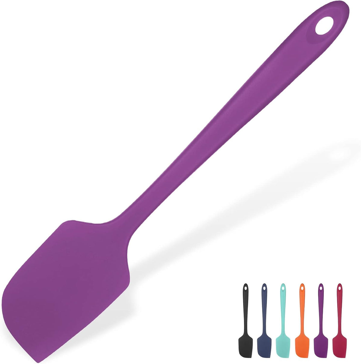 Silicone Large Spatula, 600ºF High Temp Scraper, 11.38in, Aqua Sky | Food Grade Heat Resistant Silicon, Seamless Flexible Plastic Spatula Kitchen Use, Rubber Scraper for Baking Cooking Mixing