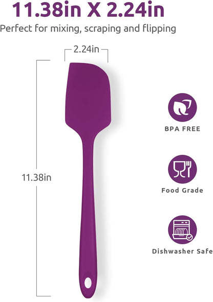 Silicone Large Spatula, 600ºF High Temp Scraper, 11.38in, Aqua Sky | Food Grade Heat Resistant Silicon, Seamless Flexible Plastic Spatula Kitchen Use, Rubber Scraper for Baking Cooking Mixing