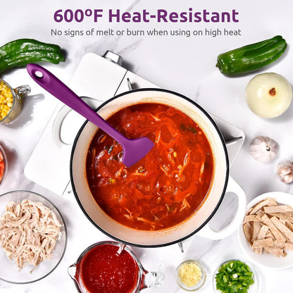 Silicone Large Spatula, 600ºF High Temp Scraper, 11.38in, Aqua Sky | Food Grade Heat Resistant Silicon, Seamless Flexible Plastic Spatula Kitchen Use, Rubber Scraper for Baking Cooking Mixing