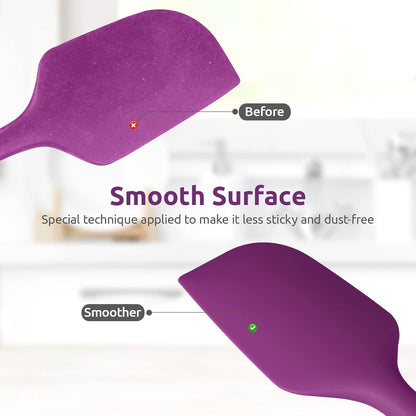 Silicone Large Spatula, 600ºF High Temp Scraper, 11.38in, Aqua Sky | Food Grade Heat Resistant Silicon, Seamless Flexible Plastic Spatula Kitchen Use, Rubber Scraper for Baking Cooking Mixing