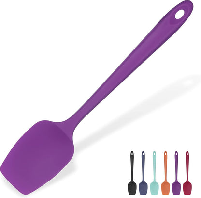 Silicone Large Spatula, 600ºF High Temp Scraper, 11.38in, Aqua Sky | Food Grade Heat Resistant Silicon, Seamless Flexible Plastic Spatula Kitchen Use, Rubber Scraper for Baking Cooking Mixing