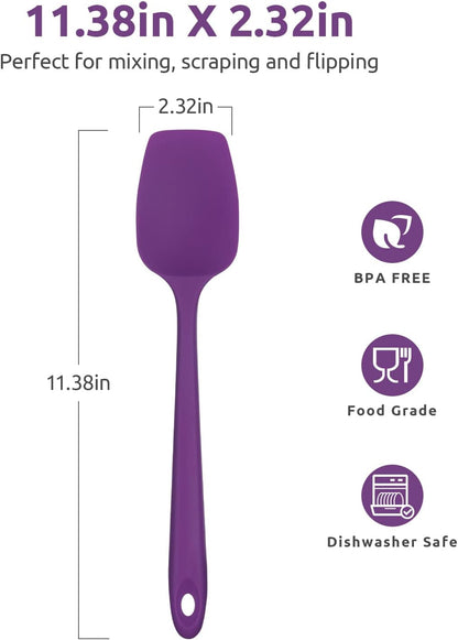 Silicone Large Spatula, 600ºF High Temp Scraper, 11.38in, Aqua Sky | Food Grade Heat Resistant Silicon, Seamless Flexible Plastic Spatula Kitchen Use, Rubber Scraper for Baking Cooking Mixing