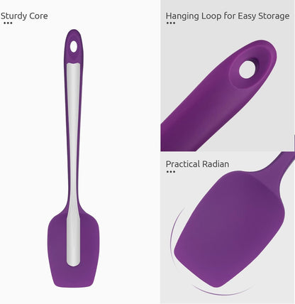 Silicone Large Spatula, 600ºF High Temp Scraper, 11.38in, Aqua Sky | Food Grade Heat Resistant Silicon, Seamless Flexible Plastic Spatula Kitchen Use, Rubber Scraper for Baking Cooking Mixing