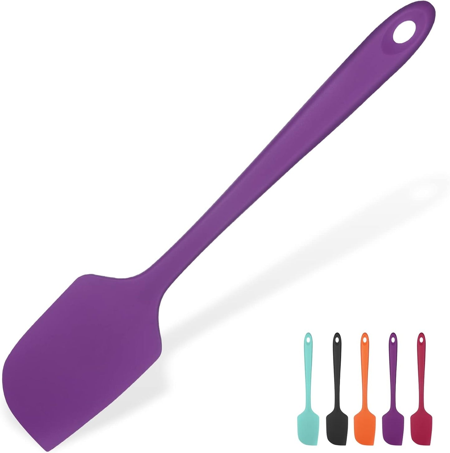 Silicone Large Spatula, 600ºF High Temp Scraper, 11.38in, Aqua Sky | Food Grade Heat Resistant Silicon, Seamless Flexible Plastic Spatula Kitchen Use, Rubber Scraper for Baking Cooking Mixing