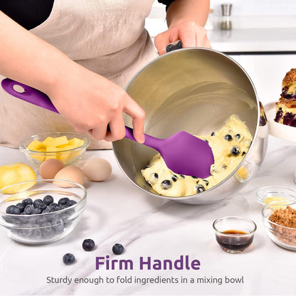 Silicone Large Spatula, 600ºF High Temp Scraper, 11.38in, Aqua Sky | Food Grade Heat Resistant Silicon, Seamless Flexible Plastic Spatula Kitchen Use, Rubber Scraper for Baking Cooking Mixing