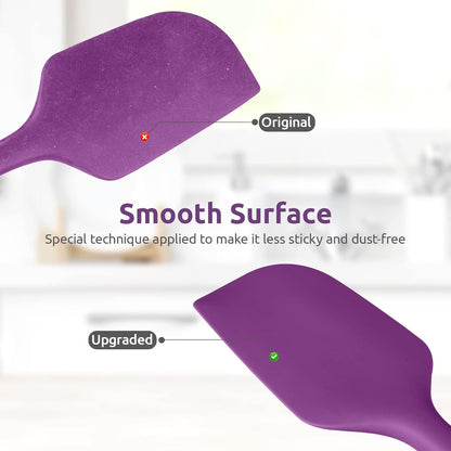 Silicone Large Spatula, 600ºF High Temp Scraper, 11.38in, Aqua Sky | Food Grade Heat Resistant Silicon, Seamless Flexible Plastic Spatula Kitchen Use, Rubber Scraper for Baking Cooking Mixing