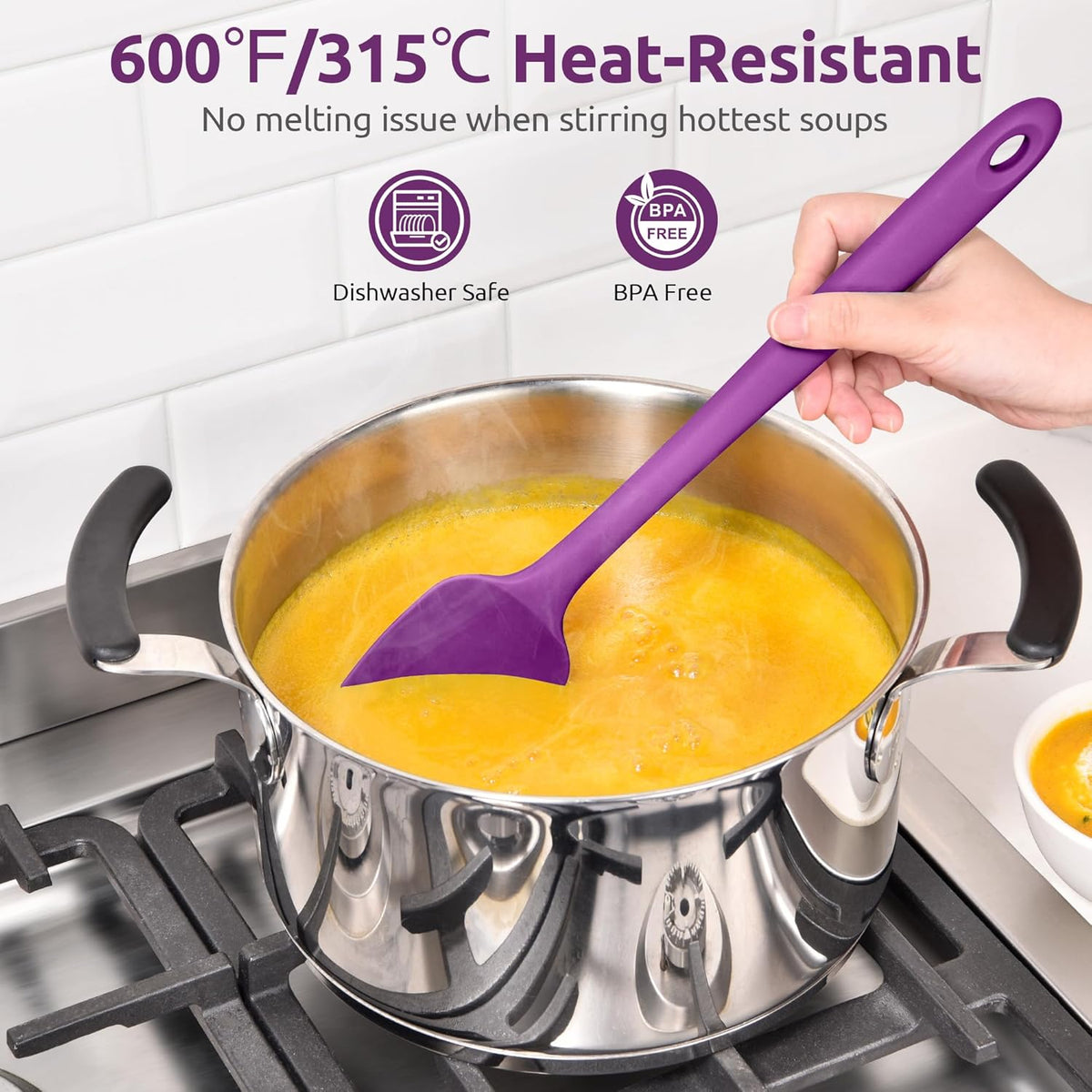Silicone Large Spatula, 600ºF High Temp Scraper, 11.38in, Aqua Sky | Food Grade Heat Resistant Silicon, Seamless Flexible Plastic Spatula Kitchen Use, Rubber Scraper for Baking Cooking Mixing