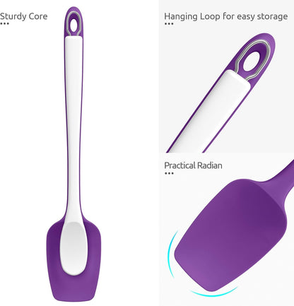 Silicone Large Spatula, 600ºF High Temp Scraper, 11.38in, Aqua Sky | Food Grade Heat Resistant Silicon, Seamless Flexible Plastic Spatula Kitchen Use, Rubber Scraper for Baking Cooking Mixing