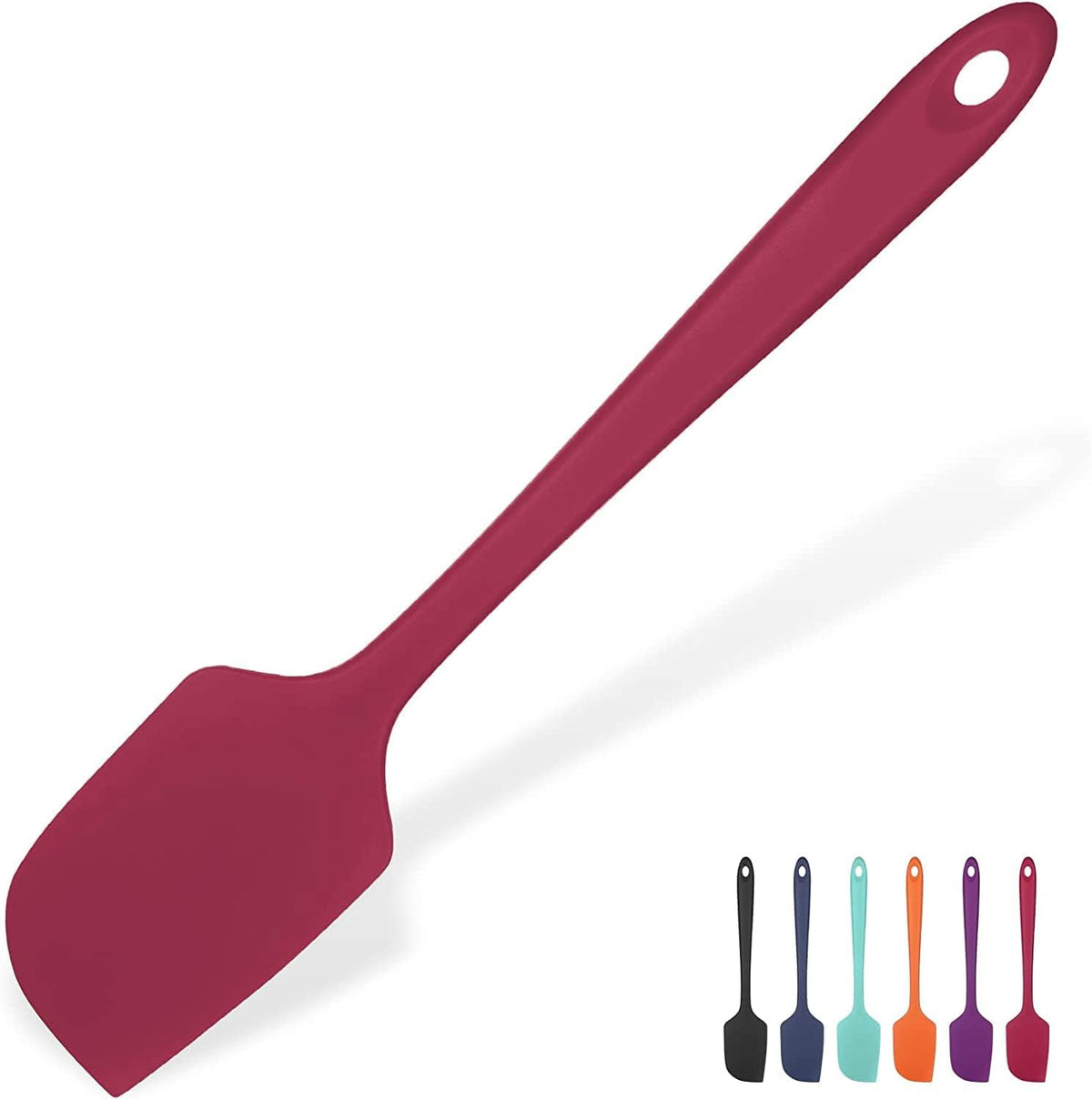 Silicone Large Spatula, 600ºF High Temp Scraper, 11.38in, Aqua Sky | Food Grade Heat Resistant Silicon, Seamless Flexible Plastic Spatula Kitchen Use, Rubber Scraper for Baking Cooking Mixing