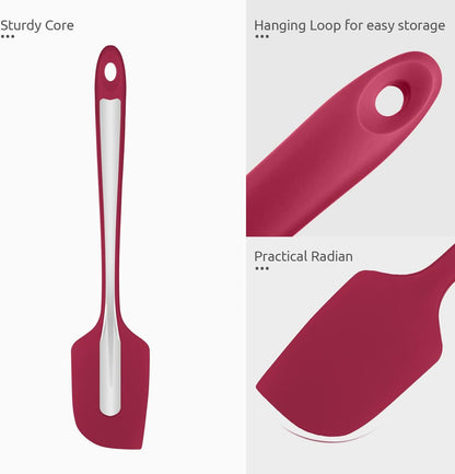 Silicone Large Spatula, 600ºF High Temp Scraper, 11.38in, Aqua Sky | Food Grade Heat Resistant Silicon, Seamless Flexible Plastic Spatula Kitchen Use, Rubber Scraper for Baking Cooking Mixing