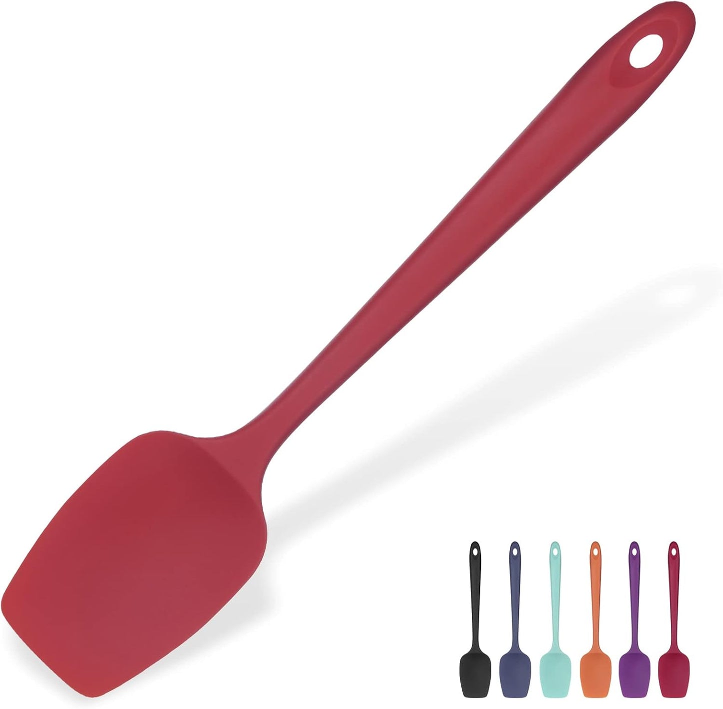Silicone Large Spatula, 600ºF High Temp Scraper, 11.38in, Aqua Sky | Food Grade Heat Resistant Silicon, Seamless Flexible Plastic Spatula Kitchen Use, Rubber Scraper for Baking Cooking Mixing