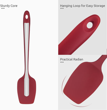 Silicone Large Spatula, 600ºF High Temp Scraper, 11.38in, Aqua Sky | Food Grade Heat Resistant Silicon, Seamless Flexible Plastic Spatula Kitchen Use, Rubber Scraper for Baking Cooking Mixing