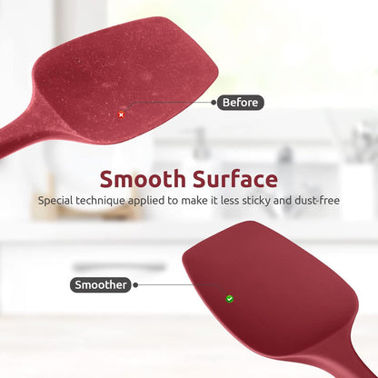 Silicone Large Spatula, 600ºF High Temp Scraper, 11.38in, Aqua Sky | Food Grade Heat Resistant Silicon, Seamless Flexible Plastic Spatula Kitchen Use, Rubber Scraper for Baking Cooking Mixing