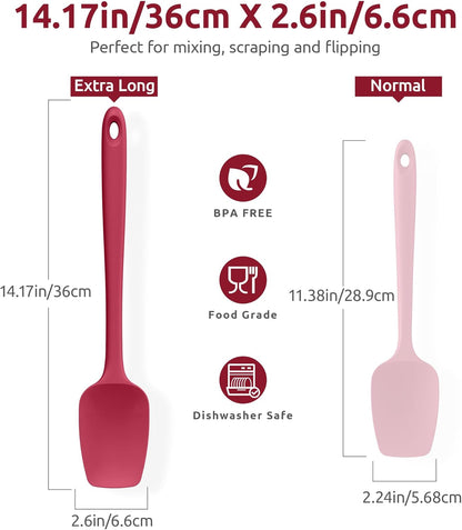 Silicone Large Spatula, 600ºF High Temp Scraper, 11.38in, Aqua Sky | Food Grade Heat Resistant Silicon, Seamless Flexible Plastic Spatula Kitchen Use, Rubber Scraper for Baking Cooking Mixing
