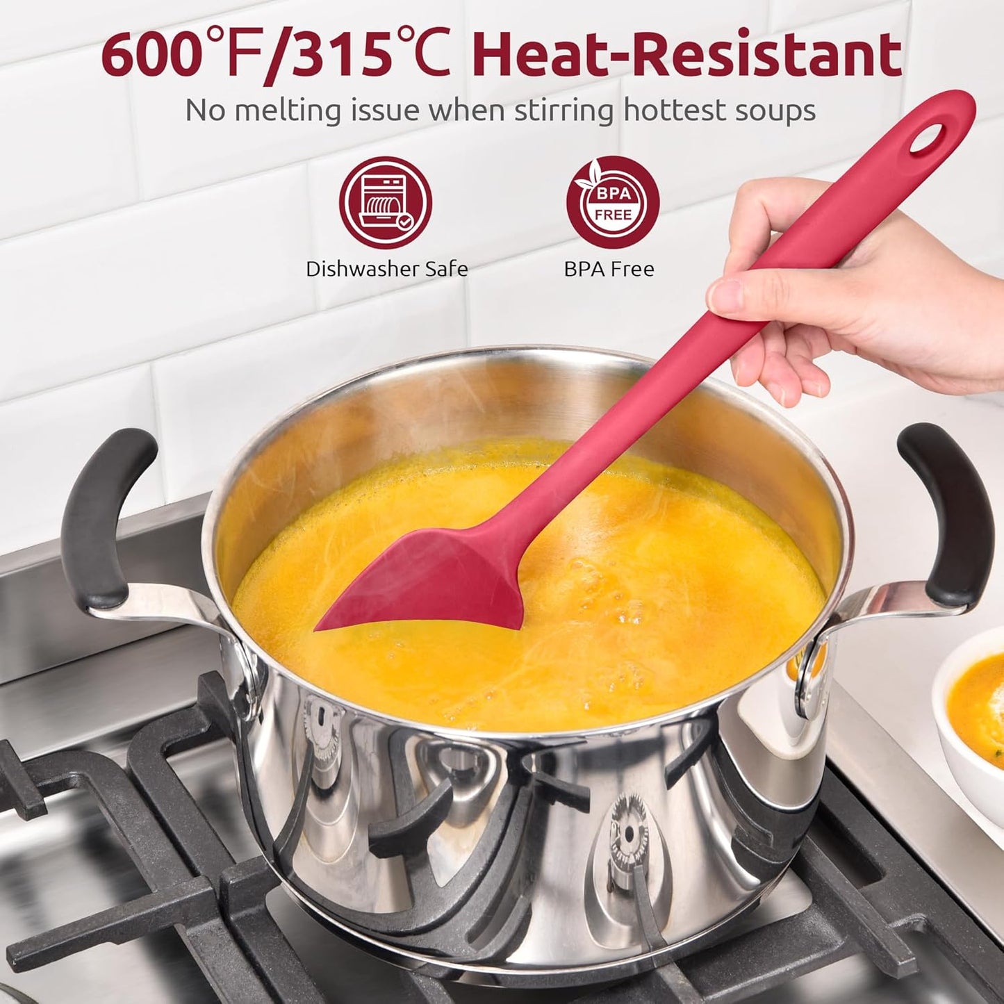 Silicone Large Spatula, 600ºF High Temp Scraper, 11.38in, Aqua Sky | Food Grade Heat Resistant Silicon, Seamless Flexible Plastic Spatula Kitchen Use, Rubber Scraper for Baking Cooking Mixing